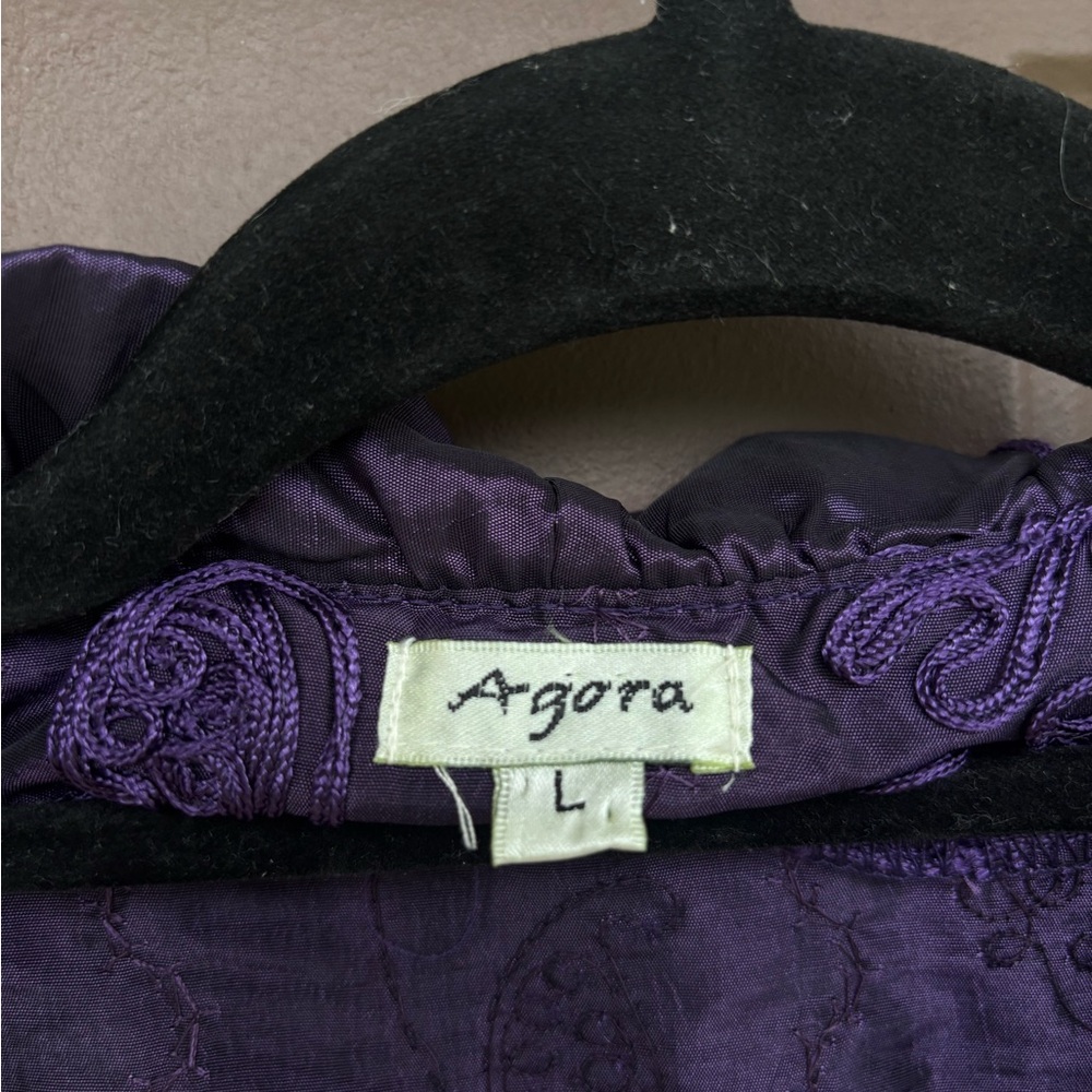 Agora Deep Purple Women's Blouse - Picture 3 of 4